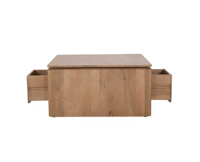 Vierkante Salontafel Dallas Naturel Mangohout 80 cm