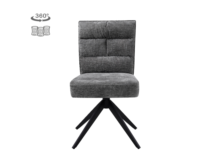 Rosora Stoel - HZ6068-85 grey (draaibaar)