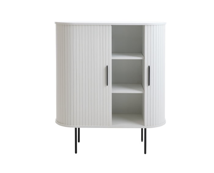 Opbergkast Nola eiken 100 cm - wit