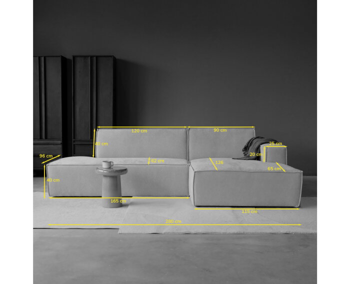 ENZO met chaise longue rechts - Melody 13