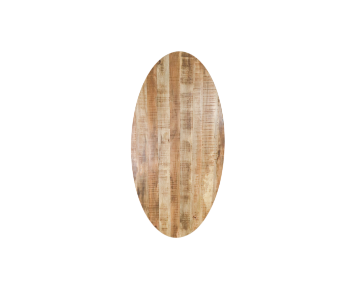 Ovaal tafelblad - 200x100x4 - Naturel - Mangohout