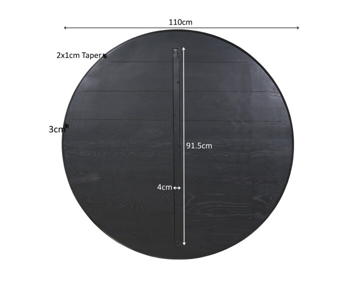 Eiken Blad Ferris 110 cm Zwart