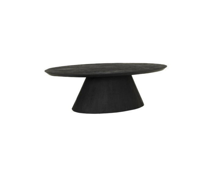 Salontafel Premana ovaal zwart 135 cm