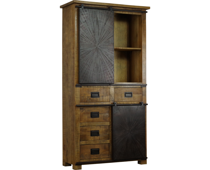 Kabinet kast Bradley mangohout - 100x42x190 cm
