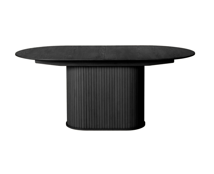 Eettafel Nola eikenhout Ovaal 95x180-230 CM - Zwart