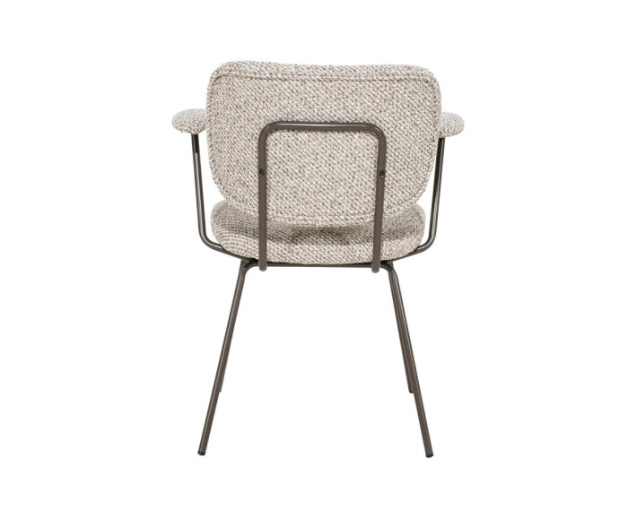 Stoel Tibbe met arml - taupe | Eleonora