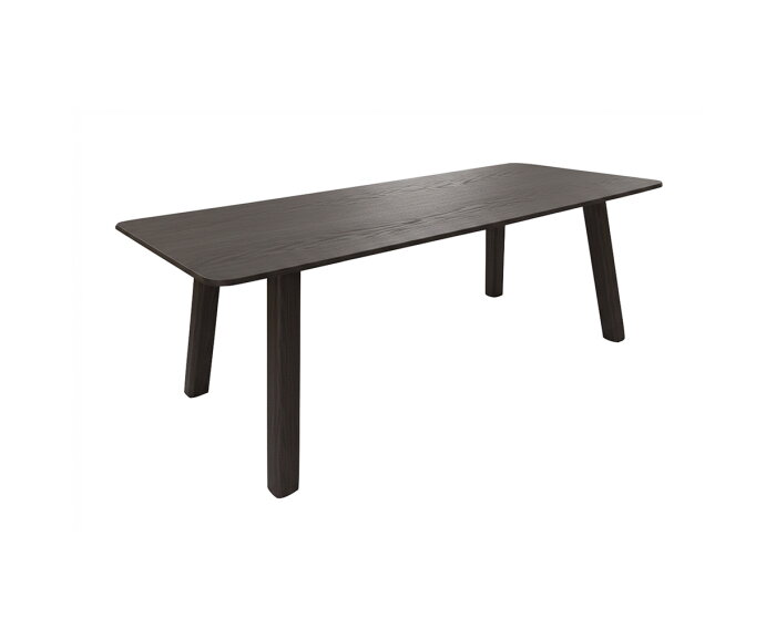 Salo eetkamertafel 160, langwerpig met ronde hoeken, Intense Black - Oak Collection