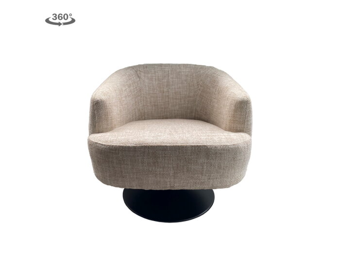 Barga Fauteuil - fabric TED 24 off white (draaibaar)