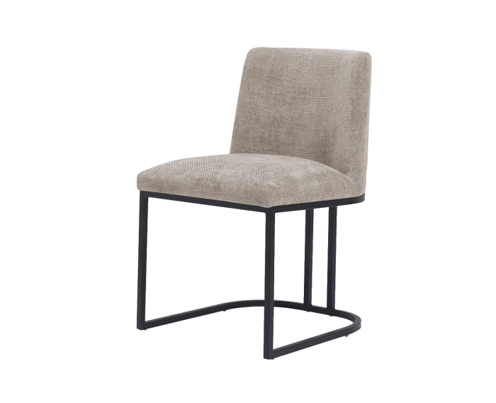 Tower Living Archi Eetkamerstoel &ndash; Stof Eden Beige &ndash; Japandi &ndash; 53x60x83 cm