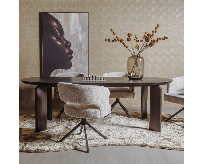 Allure Eetkamertafel donkerbruin 220 cm