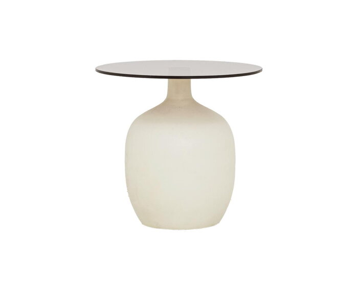 Vigo sidetable 45x45x41 fixed white glass