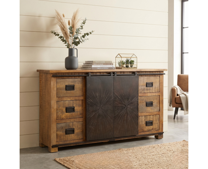 Dressoir Bradley mangohout 160x42x92 cm