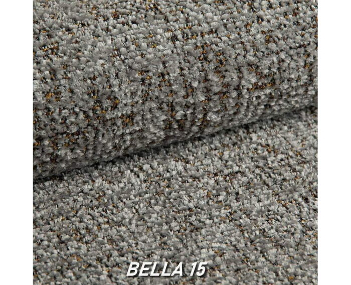 Hoekbank Viano rechts stof Bella 15 Donkergrijs gem&ecirc;leerd - 255x200x84 cm - modern