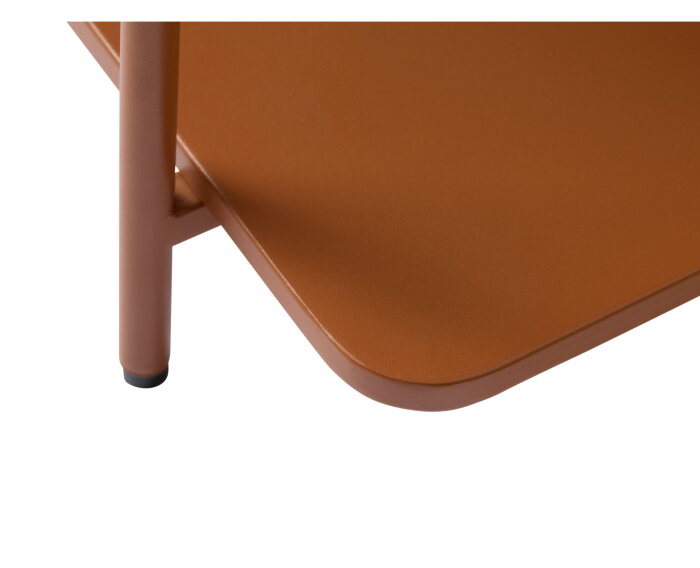 Salontafel Yuba vierkant metaal 75x75 cm - Terracotta