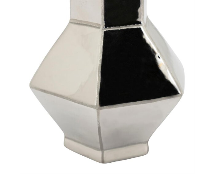 Candle holder Axis large - silver | BY-BOO