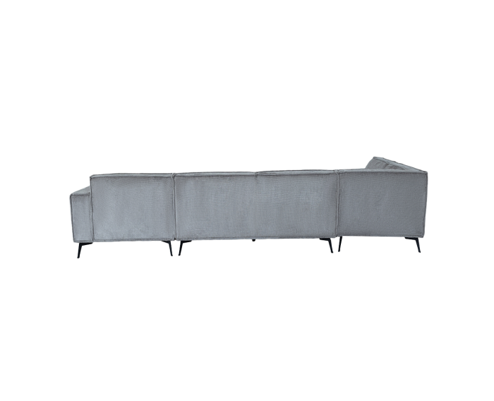 Leeds Chaise R - 2 5 - Ottoman L - Touch 27 Light grey