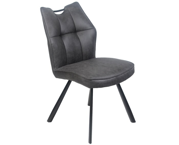 Eetkamerstoel Felien Microleder - Antraciet