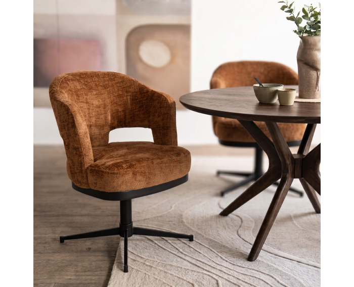 Eetkamerstoel Friso Brandy - draaipoot 360 - Unique Collection