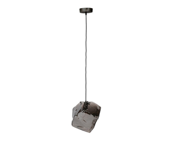 Hanglamp Rocky Chromed - Glas