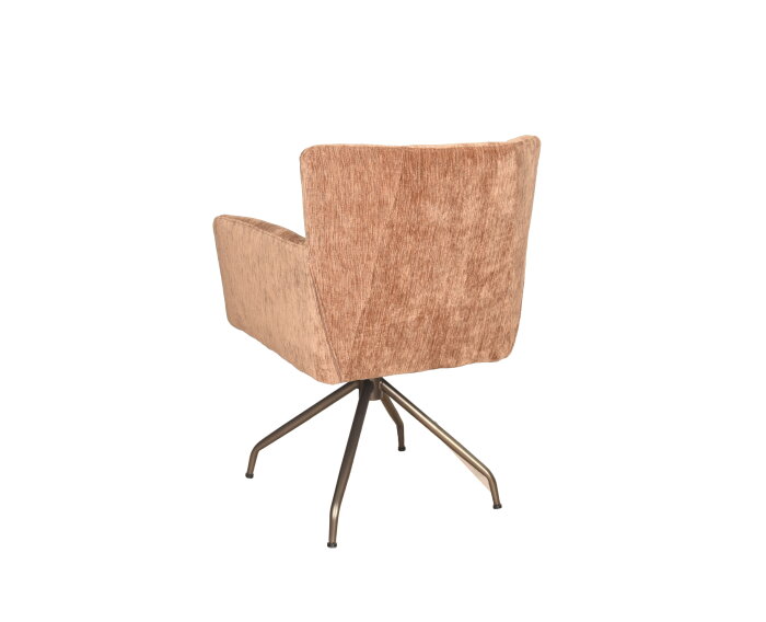 Eetkamerstoel Prague poot Atlas 360 anodic brown - be straight coffee 30