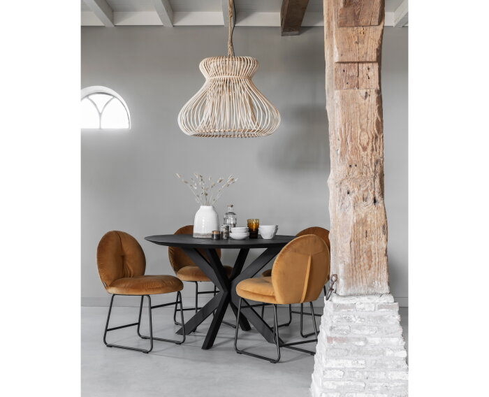 Timeless Black eettafel Shape &Oslash;130 cm