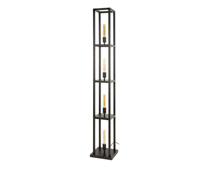 Vloerlamp 4L Quadra - Artic zwart