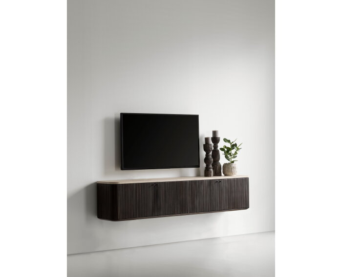 DTP home Zwevend TV meubel Maroon medium 37x180x35 cm - Mahonie & Mortex