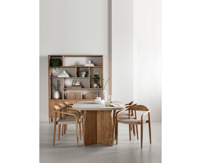 DTP Home Nova eettafel Deens ovaal Travertin 220x110 cm - Beige