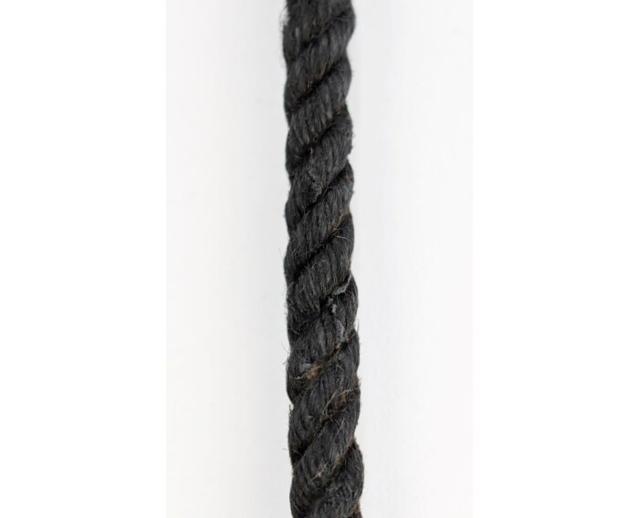 Ronde wandspiegel met touw - ø45 cm - antique gold/zwart