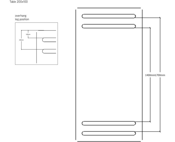 Eettafel Handai mangohout 180x90 cm - Walnoot