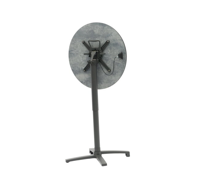 Lima HPL bistro lift table &Oslash;70cm grey