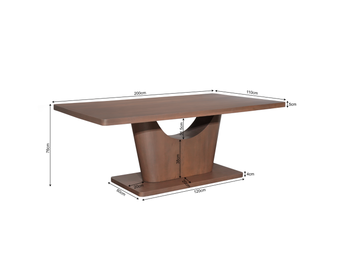 Eettafel Voco | 200 cm | Walnoot