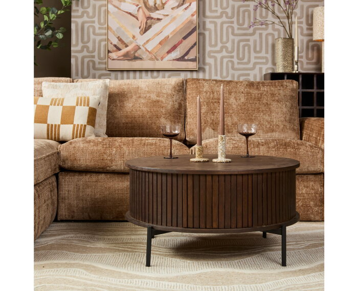 Salontafel Madison Brown | 80 cm | Rond