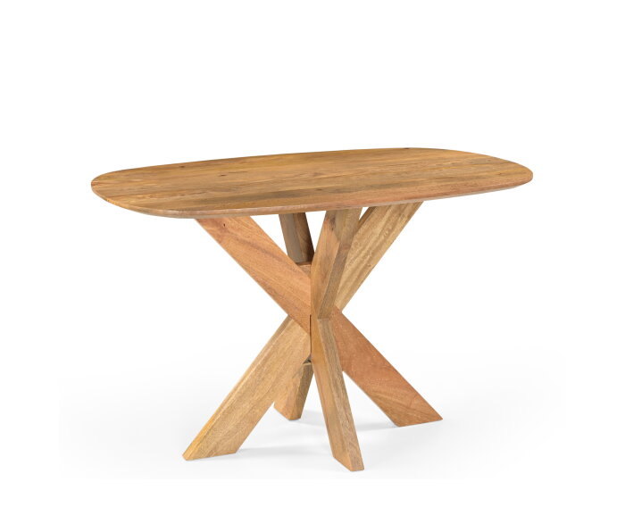 Eettafel Deens Ovaal Runa met Houten Onderstel 120
