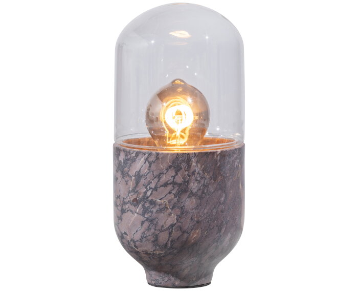 Asel Tafellamp Marmer Glas Grijs Bruin - WOOOD Exclusive