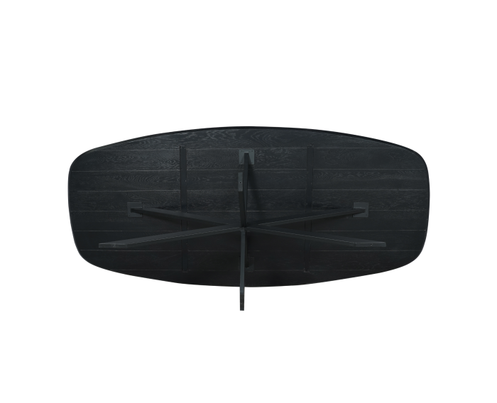 Eiken eettafel Ferris | Deens Ovaal 200 cm | Zwart