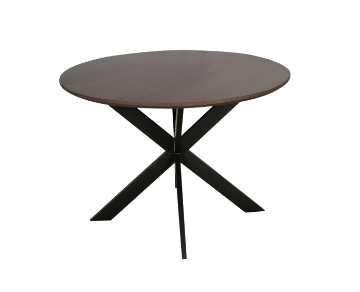 Eettafel Madison Walnut | 110 cm | Poot Black