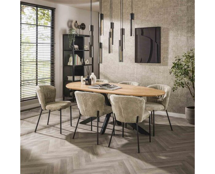 Eetkamertafel 215 shaped - Massief acacia naturel