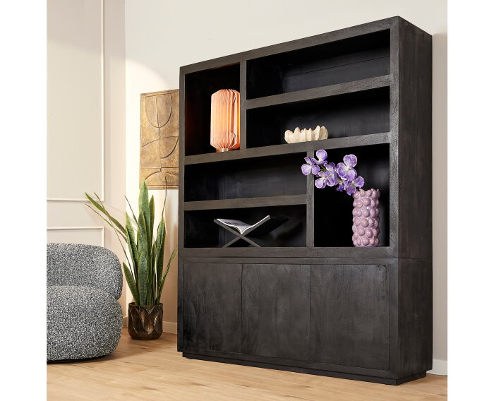 Vakkenkast Brussel Black XL | 160 cm