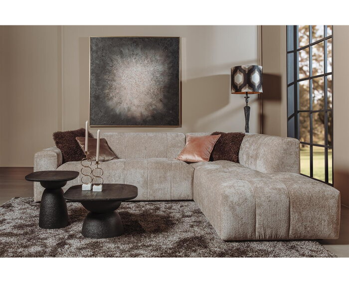 Tower Living Hoekbank Austin 2 5-AR + Ottoman L - Haga 30 beige