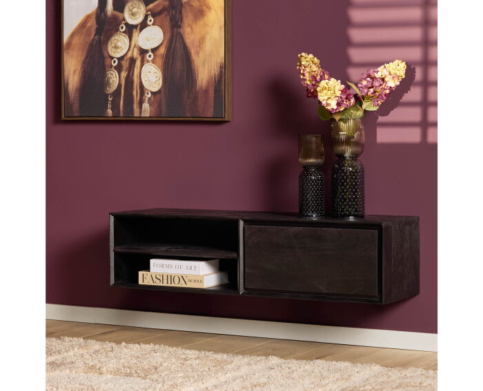 Zwevend tv meubel Ambiance Black | 120 cm