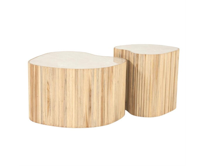 Nice (set of 2) 60x60cm - natuurlijk | BY-BOO