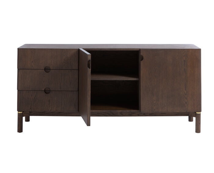 Dressoir Arun eiken 160 cm - Espresso bruin