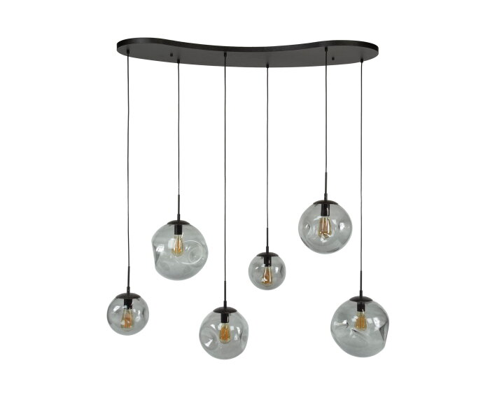 Hanglamp 6L Stellar black series - Artic zwart