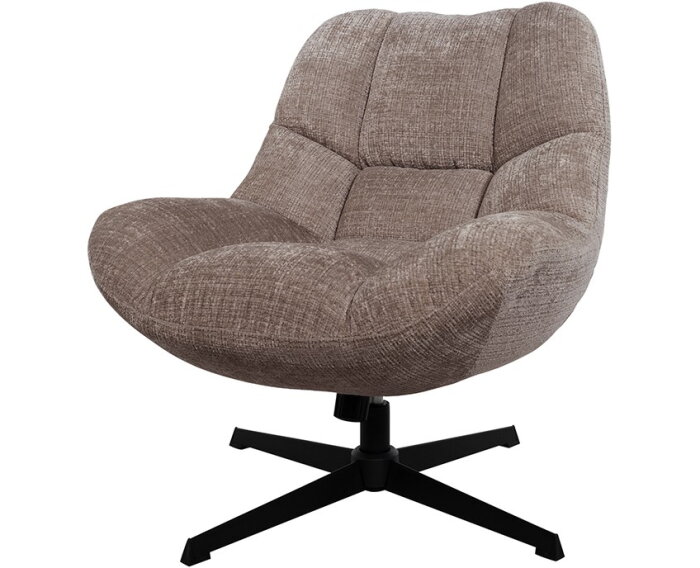 Draaifauteuil Chuck 360 + rock system - stof cremona fur - Unique Collection