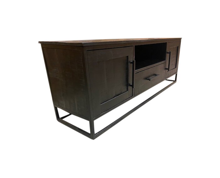 TV-meubel zwart mangohout Grace 150 cm breed € 479