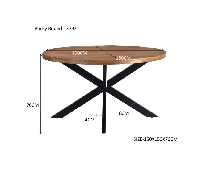 Rocky Round Spider 150cm | Livingfurn