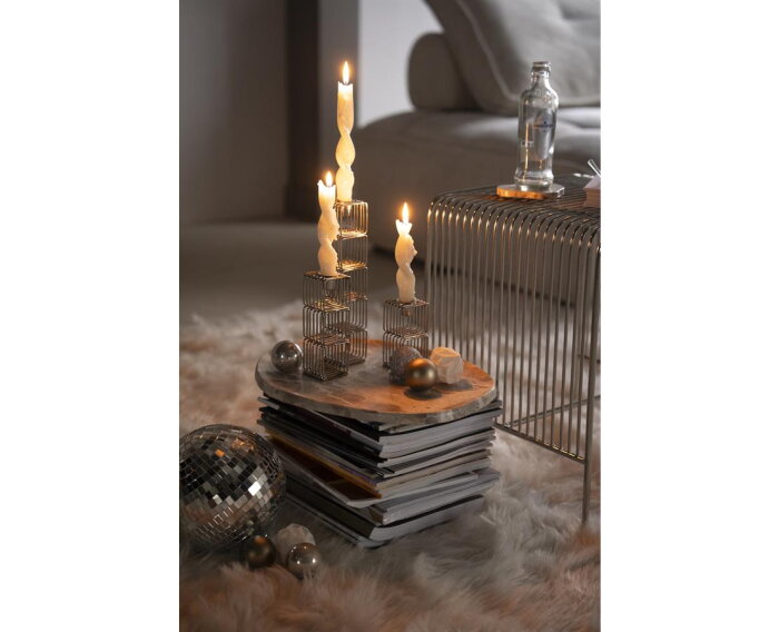 Candle holder WireWorks - silver | BY-BOO