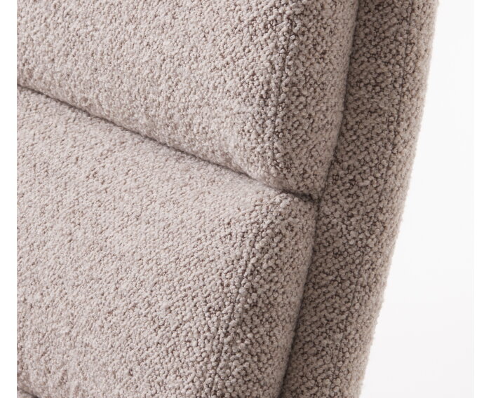 Fauteuil sifton met voetenbank Boucle - Taupe