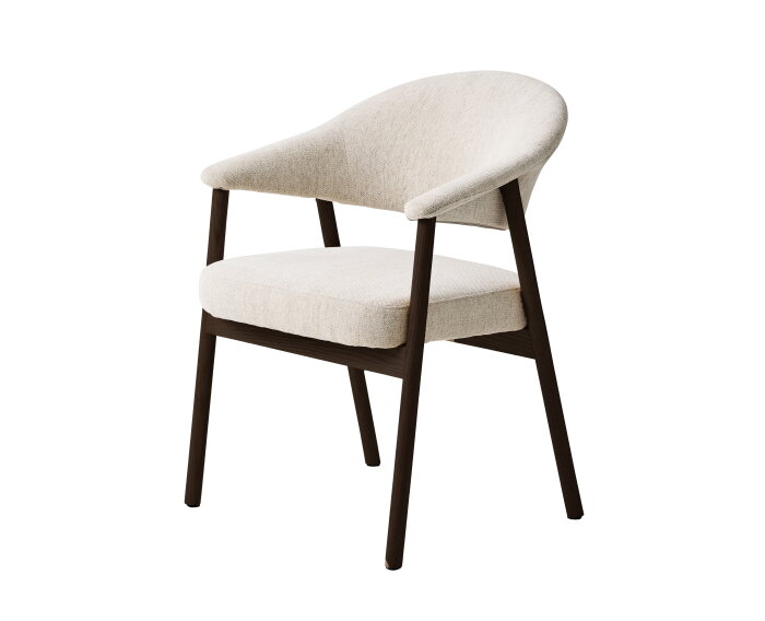 Eetkamerstoel Elk japandi - dark espresso eiken - 63x63x81 cm